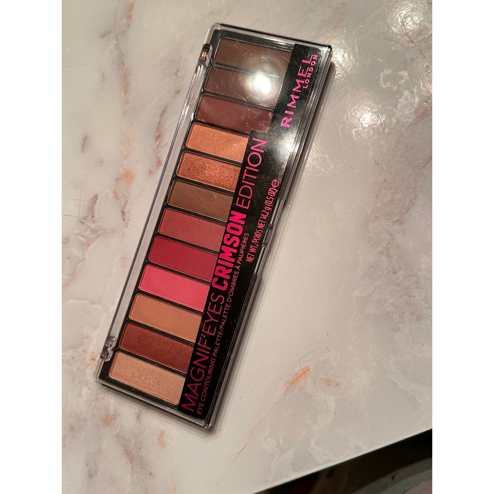 Rimmel Magnif'Eyes Eyeshadow Palette Women 0.5oz Red Crimson Edition 007